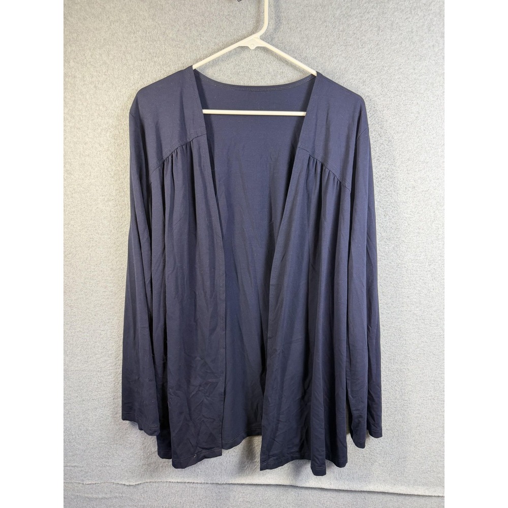 Weekenders Cardigan Womens XL Blue Open Front Long Sleeve Knit Sweater
